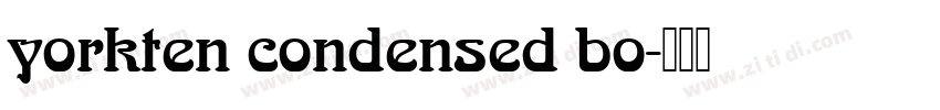 yorkten condensed bo字体转换